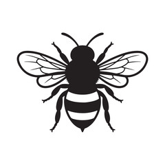 Bee icon silhouette vector illustration eps 10