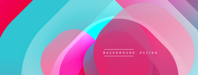 Abstract fluid shapes overlap, creating vibrant gradients. Pink, turquoise, blue hues blend seamlessly. Modern design evokes movement, energy, visual appeal. Smooth transitions, soft curves dominate c