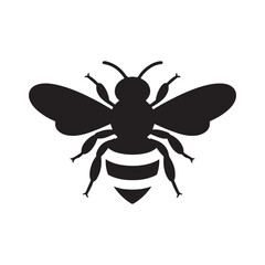 Bee icon silhouette vector illustration eps 10