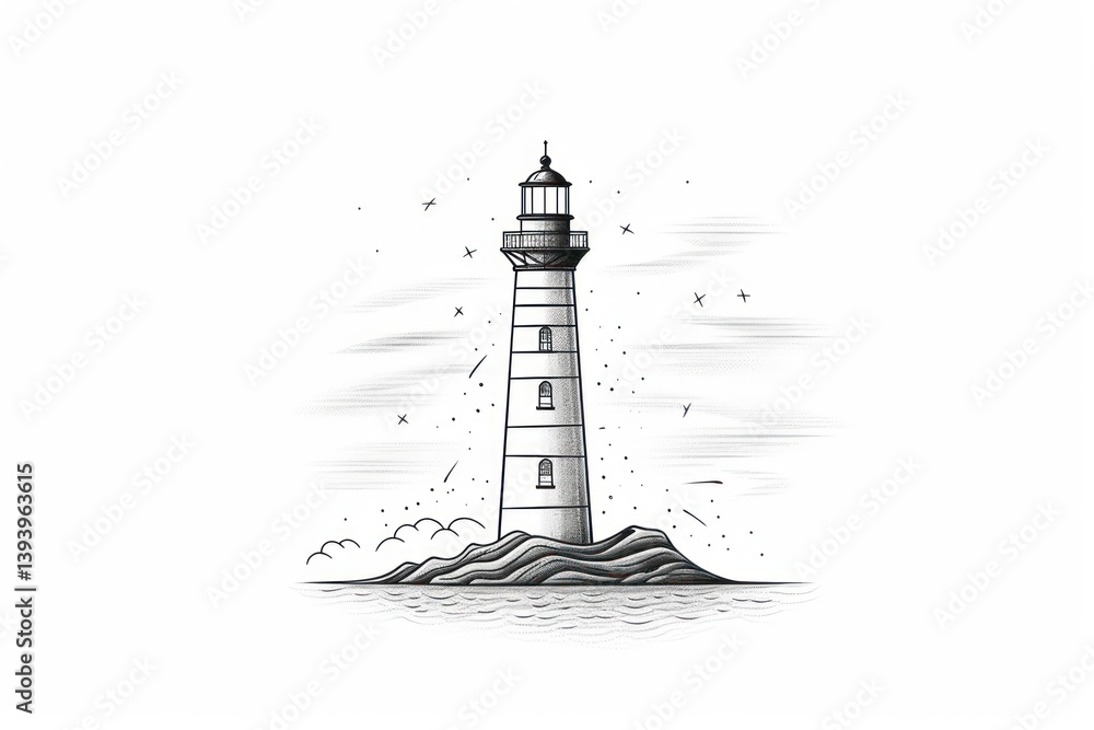 Poster lighthouse lighthouse architecture building.