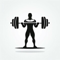 Weightlifter Silhouette Icon suitable for digital asset library