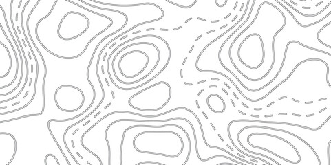 Topographic Mapping Illustration with Seamless Flowing Contour Lines and Grid-Based Relief Elements, Drawing from Geographic Landscape Forms to Create a Balanced Fusion of Nature and Design