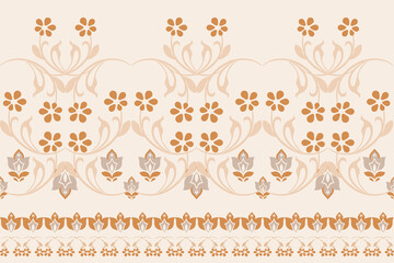 Floral,flowers, seamless, traditional ethnic, thai pattern, fabric pattern for textiles, rugs, wallpaper, clothing, sarong, batik, wrapping, embroidery, print, background, cover, illustration,
