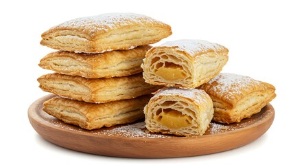 Layered puff pastries with cream or jam filling