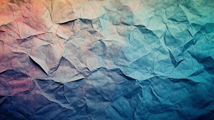 Fototapeta premium Abstract Crumpled Paper Texture Background Teal Blue Pink Vintage Grunge Style Design Element High Resolution Image Perfect for Web and Print Projects