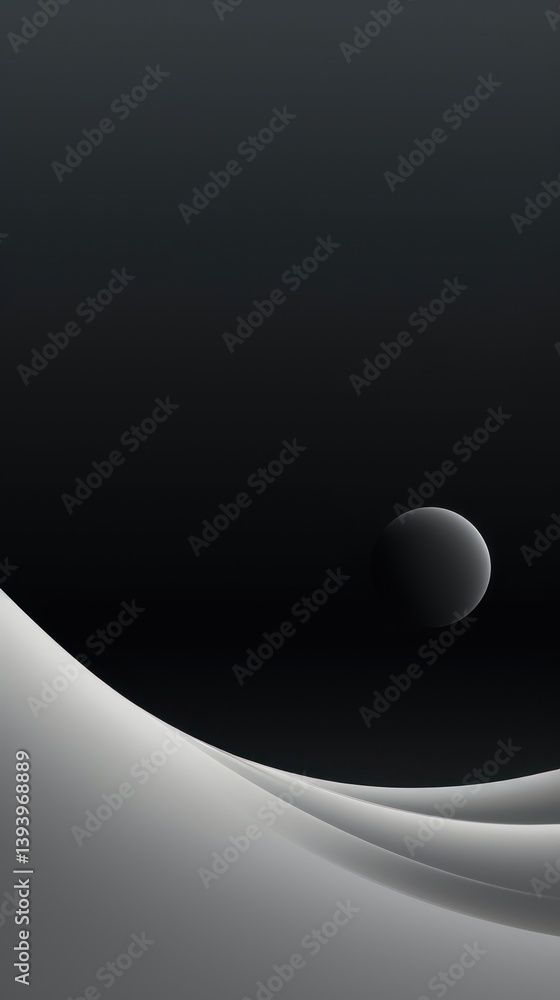Poster planet curve frame wallpaper minimalist background curves.