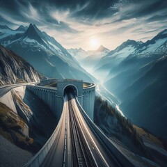 The Gotthard Base Tunnel A railway tunnel in Switzerland featuri