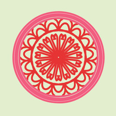 a circular design flower doodle art 