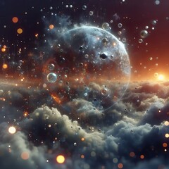 Faint Particle Drift Almost imperceptible floating particles in