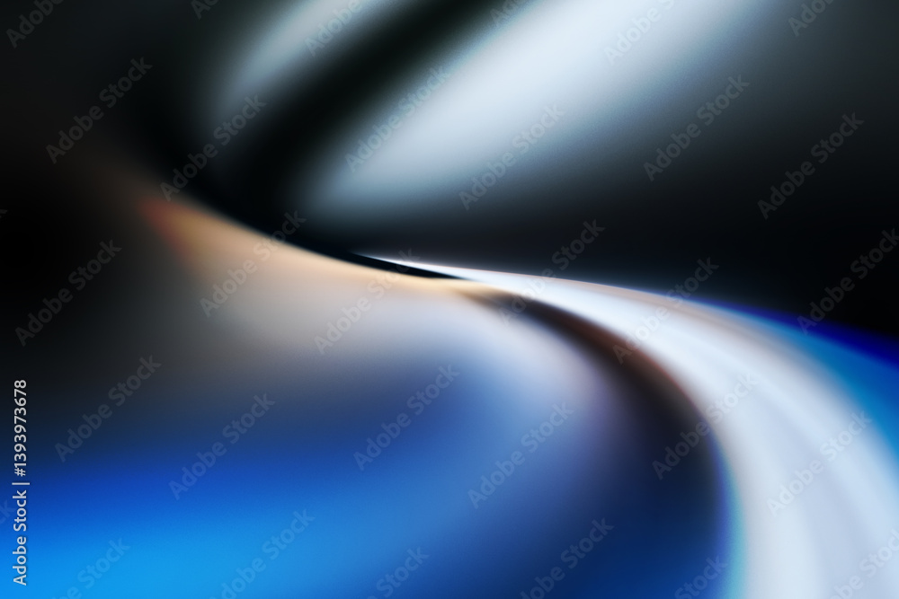 Poster modren bright abstract wave blue black gradient background blurred colorful neon color flow trendy h