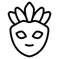 Mardi gras holiday Line Icon