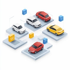 Modern Fleet Management System Illustration