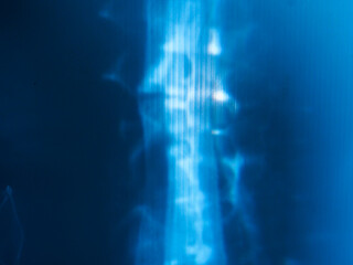 Blue reflection in the dark for abstract energy background