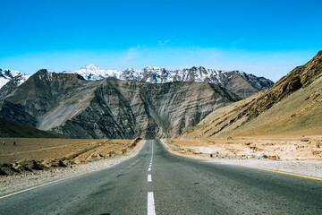 Manali-Leh Highway Amidst Himalayas