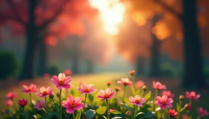 Obraz premium Abstract blurred nature scene, ideal for website backdrop, overlay, website