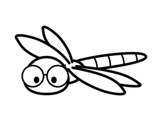 虫さん_トンボ_モノクロ © 知立ゆうみ