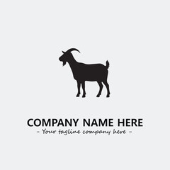 Head of goat illustration black and white for logo company vector image

