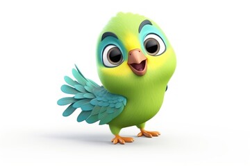 Parakeet cartoon animal parrot.