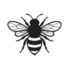 Bee icon silhouette vector illustration eps 10