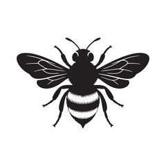 Bee icon silhouette vector illustration eps 10
