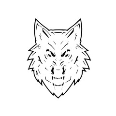 wolf head vector