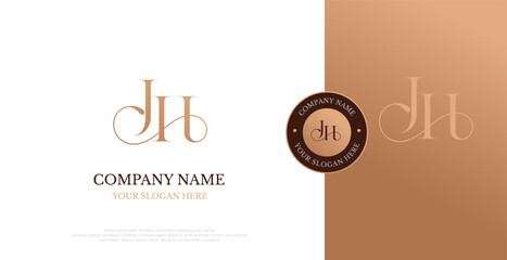 Initial JH Logo Design Vector 