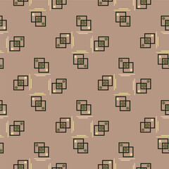 Textile motif seamless pattern. Abstract line shape geometric motif basic pattern continuous background. Man shirt all over print block. 