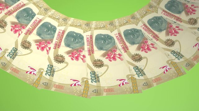 Invigorating Looping Design 2000 Ariary Curency of Madagascar