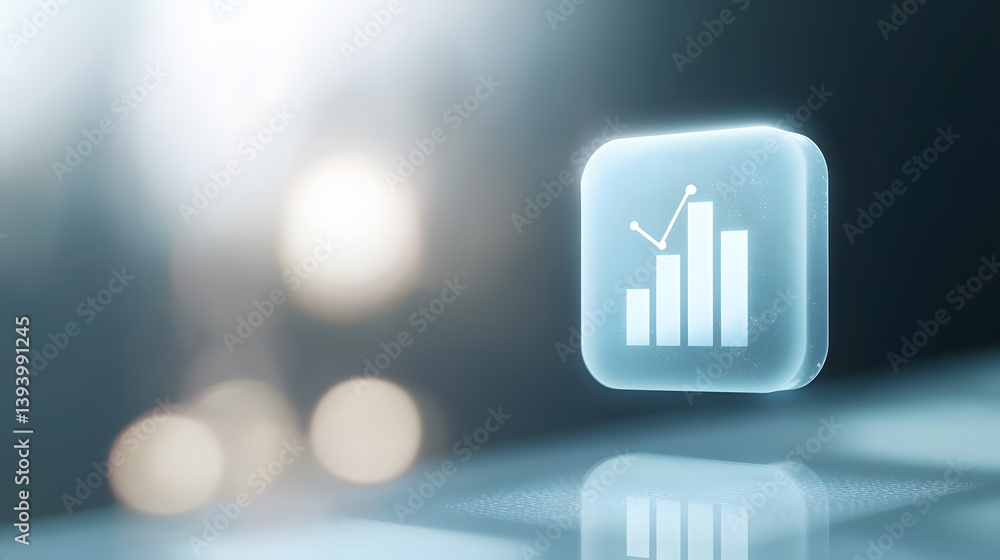 Poster business analytics insights modern office stock image professional environment close-up view data vi