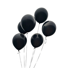 black balloons on white background © Alisha