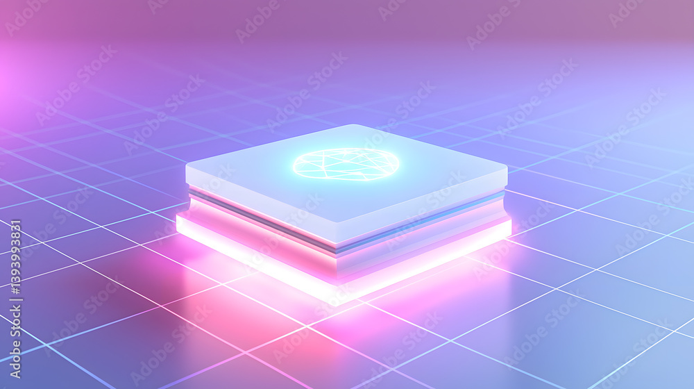 Poster neural ai chip revolutionizing technology digital environment graphic design futuristic viewpoint in