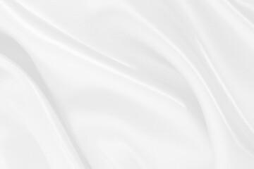 White fabric texture background, detail of silk or linen pattern.