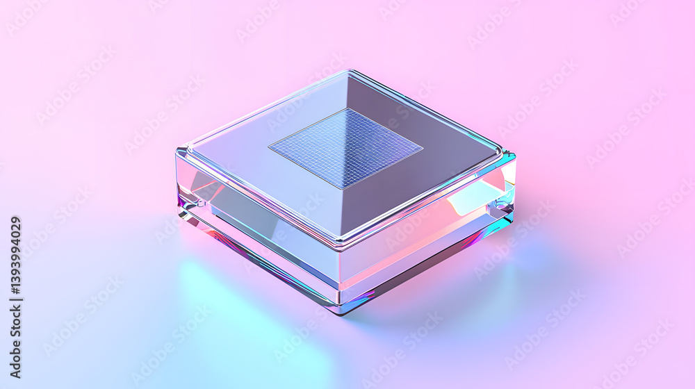 Poster futuristic neural ai chip technology lab stock image digital innovation macro view cutting-edge conc