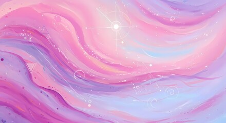 Abstract pastel waves with soft light and shimmering texture  