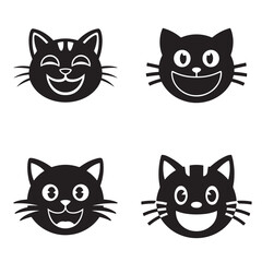 Cute Cartoon Cats face icon