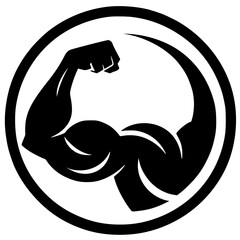 Muscle logo silhouette