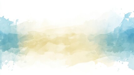 Obraz premium Soft Watercolor Background with Blue and Yellow Hues for Artistic Design and Creative Projects