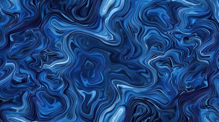 Abstract blue swirling pattern with smooth gradients and fluid shapes.