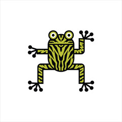 Tropical frog icon vector outline symbol illustration. Tropical frog icon vector. tropical frog sign. isolated contour symbol illustration