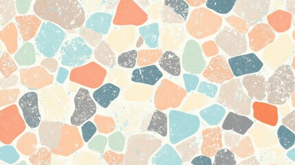 Colorful Abstract Stone Pattern in Pastel Shades for Modern Design Projects and Textures