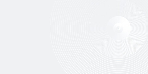 Abstract white glowing geometric lines on gray background. Modern shiny blue circle art lines pattern. Futuristic technology concept. Suit for cover, poster, banner, brochure, header, website vector