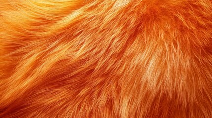 Orange Fur's Luxurious Texture: A close-up view unveils the captivating, rich texture of vibrant, orange fur, its detailed strands creating a visual and tactile feast for the eyes.