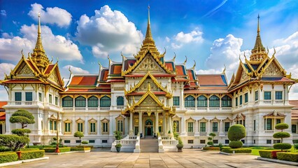 Fototapeta premium Famous museum in Bangkok , Thailand, attraction, culture, heritage, history, architecture, landmark, travel, tourism