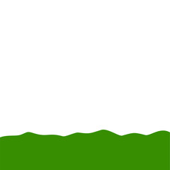 Obraz premium Flat style green bottom border