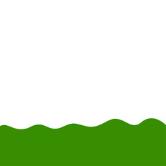 Obraz premium Flat style green bottom border