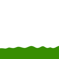 Flat style green bottom border