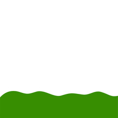 Obraz premium Flat style green bottom border