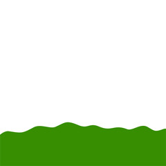 Flat style green bottom border