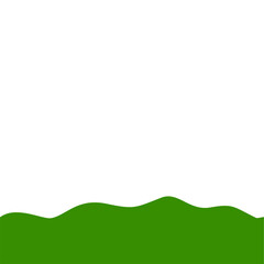 Obraz premium Flat style green bottom border