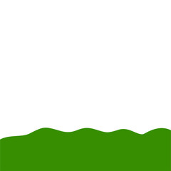 Obraz premium Flat style green bottom border